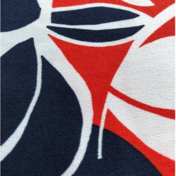 Croft & Barrow Orangy Red Blue Floral Office Blouse 3/4 Sleeves Women’s P XS - Picture 7 of 9